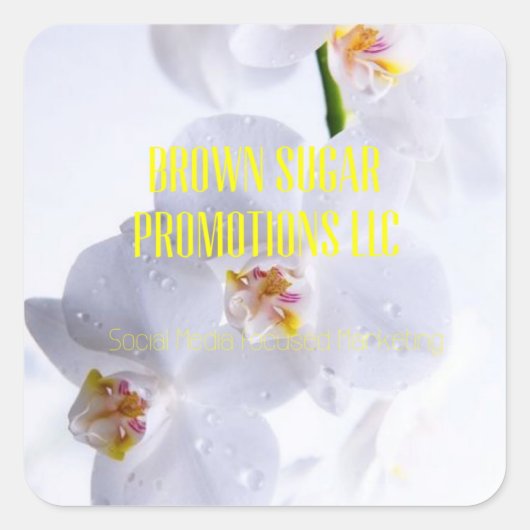 Bruine suikerpromotie LLC-Stickers 01 Vierkante Sticker (Voorkant)