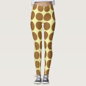 Bruine suikerriet Neutrale Stippen Leggings (Voorkant)