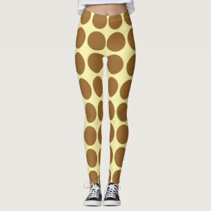 Bruine suikerriet Neutrale Stippen Leggings