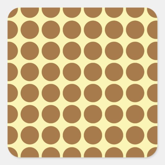 Bruine suikerriet Neutrale Stippen Vierkante Sticker (Voorkant)