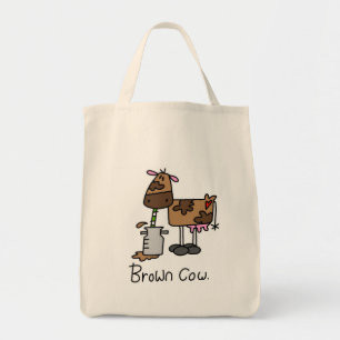 Bruine-T-shirts voor koeien en cadeautjes Tote Bag