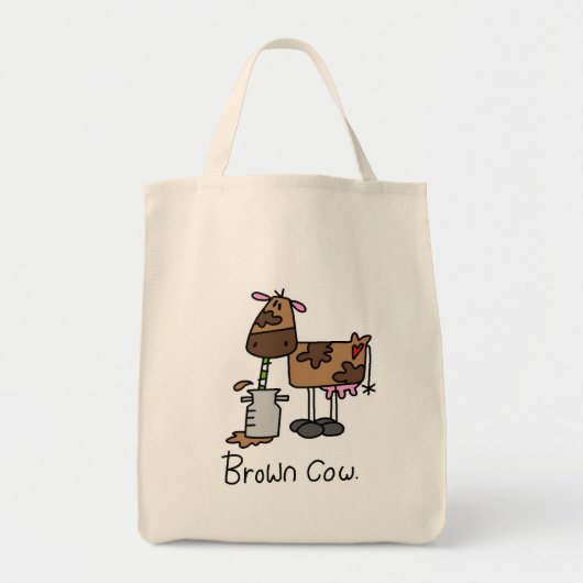 Bruine-T-shirts voor koeien en cadeautjes Tote Bag (Voorkant)