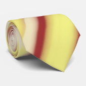 Bruine Taan Abstracte Strepen Stropdas (Opgerold)
