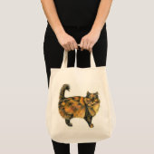 Bruine Tabby Kat Canvas tas (Voorkant (product))