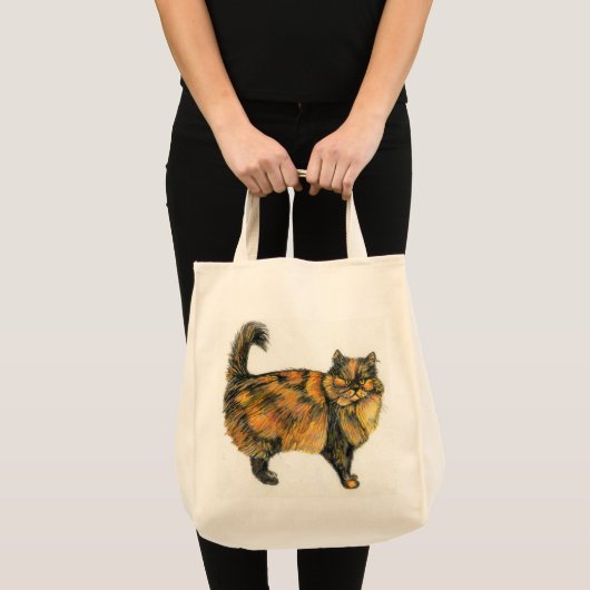 Bruine Tabby Kat Canvas tas (Voorkant (product))