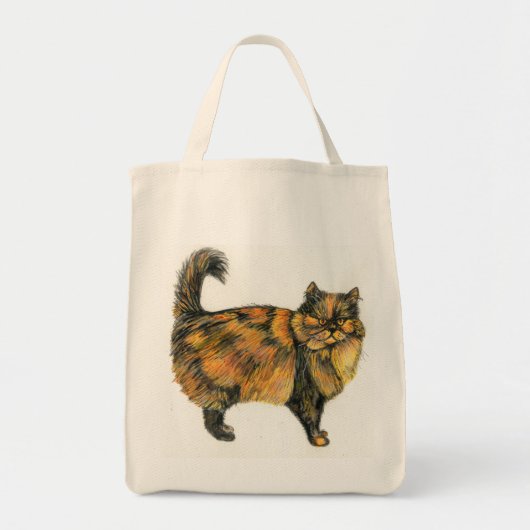 Bruine Tabby Kat Canvas tas (Voorkant)