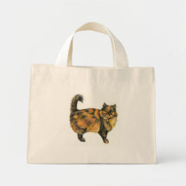 Bruine Tabby Kat Canvas tas