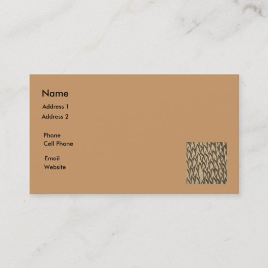 bruine takken visitekaartje (Voorkant)