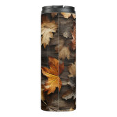 BRUINE TAN BLAUWE HERFST HERFSTBLADEREN THERMOSBEKER (Achterkant)