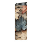 BRUINE TAN BLAUWE HERFST HERFSTBLADEREN THERMOSBEKER (Gedraaid links)