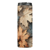 BRUINE TAN BLAUWE HERFST HERFSTBLADEREN THERMOSBEKER (Achterkant)