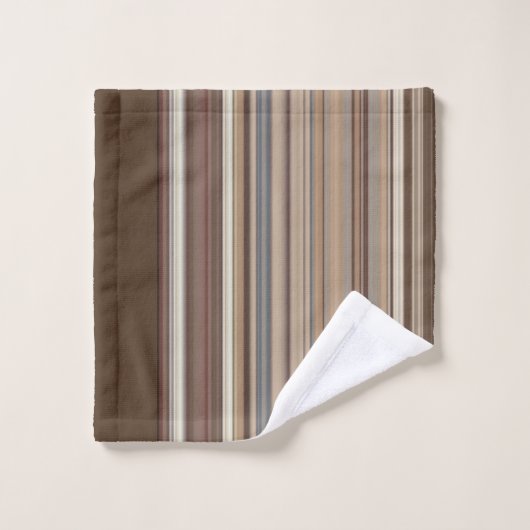 Bruine Tan Classic Stripes Bad Handdoek (Wasdoekje)