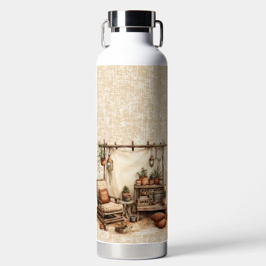 BRUINE TAN EARTH TONED BOHO SETTING WATERFLES (Voorkant)