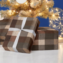Bruine Tannine Rustieke Houten Plaid Patroon