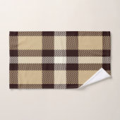 Bruine Tartan Badhanddoekenset Bad Handdoek (Handdoek)