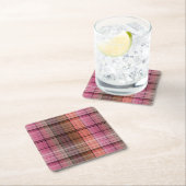 Bruine tartan kartonnen onderzetters (Insitu)