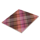 Bruine tartan tegeltje (Zijkant)