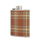 Bruine Tartan Vinyl Wrapped Flask Heupfles (Links)