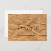 Bruine tas verlichte Kaart (Voorkant / Achterkant)