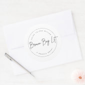 Bruine tas verlichte vinyl Stickers (Envelop)