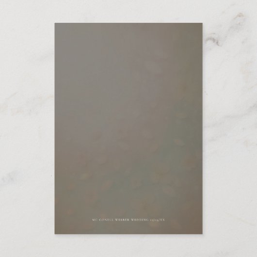 Bruine taupe perzik roze bloemen details kaart (Achterkant)