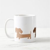 Bruine Teckel Koffie Mok Classic Sausage Dog (Links)
