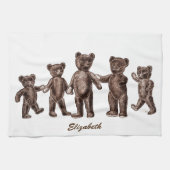  bruine Teddy Bears Kitchen Towel Theedoek (Horizontaal)