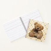 Bruine Teddy bears op pokadots Notitieboek (Binnen)