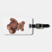 Bruine teddybeer bagagelabel (Voorkant horizontaal)