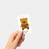 Bruine teddybeer clipart badge (Handheld)