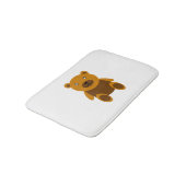Bruine teddybeer clipart badmat (Gekanteld)