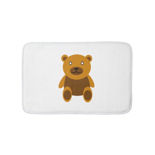 Bruine teddybeer clipart badmat (Voorkant)