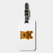 Bruine teddybeer clipart bagagelabel (Voorkant verticaal)
