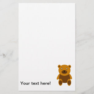 Bruine teddybeer clipart briefpapier