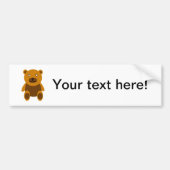 Bruine teddybeer clipart bumpersticker (Voorkant)