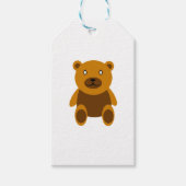 Bruine teddybeer clipart cadeaulabel (Voorkant)