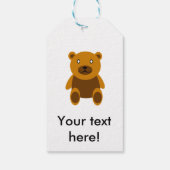 Bruine teddybeer clipart cadeaulabel (Achterkant)