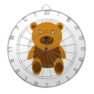 Bruine teddybeer clipart dartbord