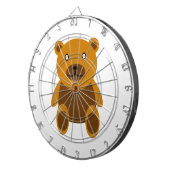 Bruine teddybeer clipart dartbord (Voorkant Rechts)