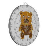 Bruine teddybeer clipart dartbord (Voorkant Links)