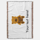 Bruine teddybeer clipart deken (Voorkant Verticaal)