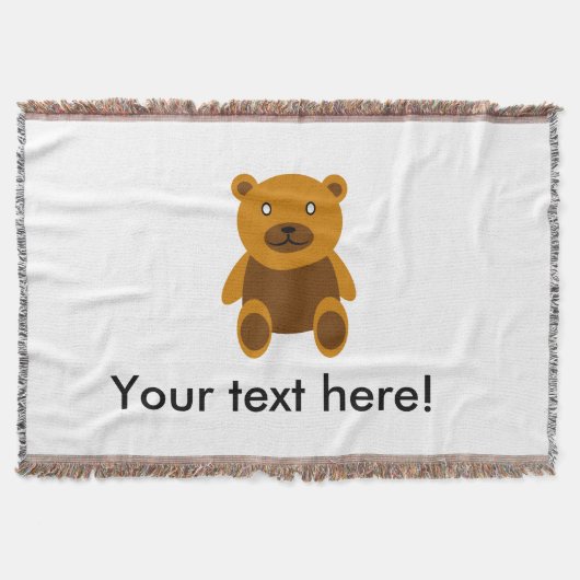 Bruine teddybeer clipart deken (Voorkant)