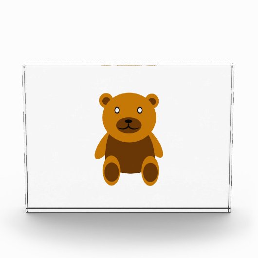 Bruine teddybeer clipart fotoblokken (Voorkant)