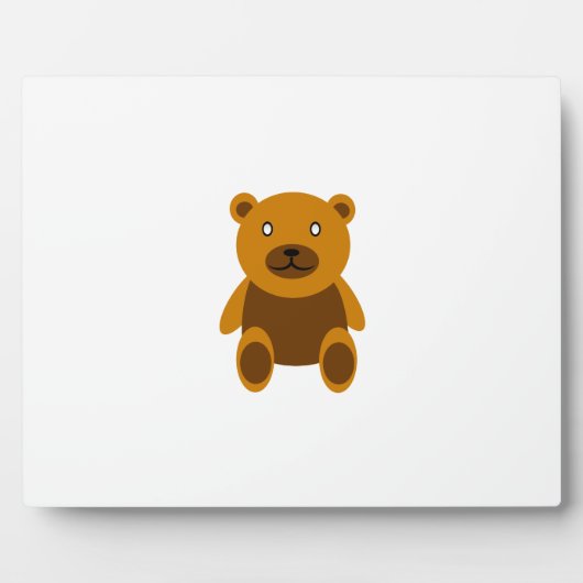 Bruine teddybeer clipart fotoplaat (Voorkant)