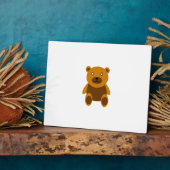 Bruine teddybeer clipart fotoplaat (Zijkant)