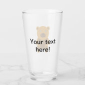 Bruine teddybeer clipart glas (Achterkant)