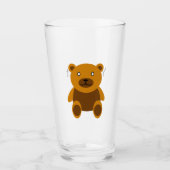 Bruine teddybeer clipart glas (Voorkant)