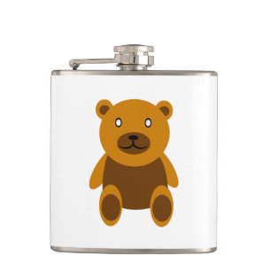Bruine teddybeer clipart heupfles