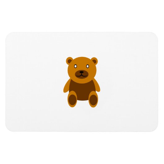 Bruine teddybeer clipart magneet (Horizontaal)