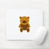 Bruine teddybeer clipart muismat (Met muis)